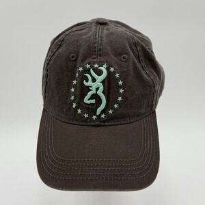 Browning‎ Cap Hat Brown and Turquoise Buck Logo Adjustable Adult